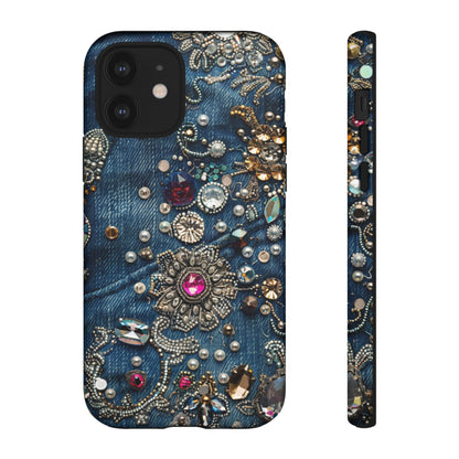 Blue Jean Queen Rhinestone Bling Phone Case