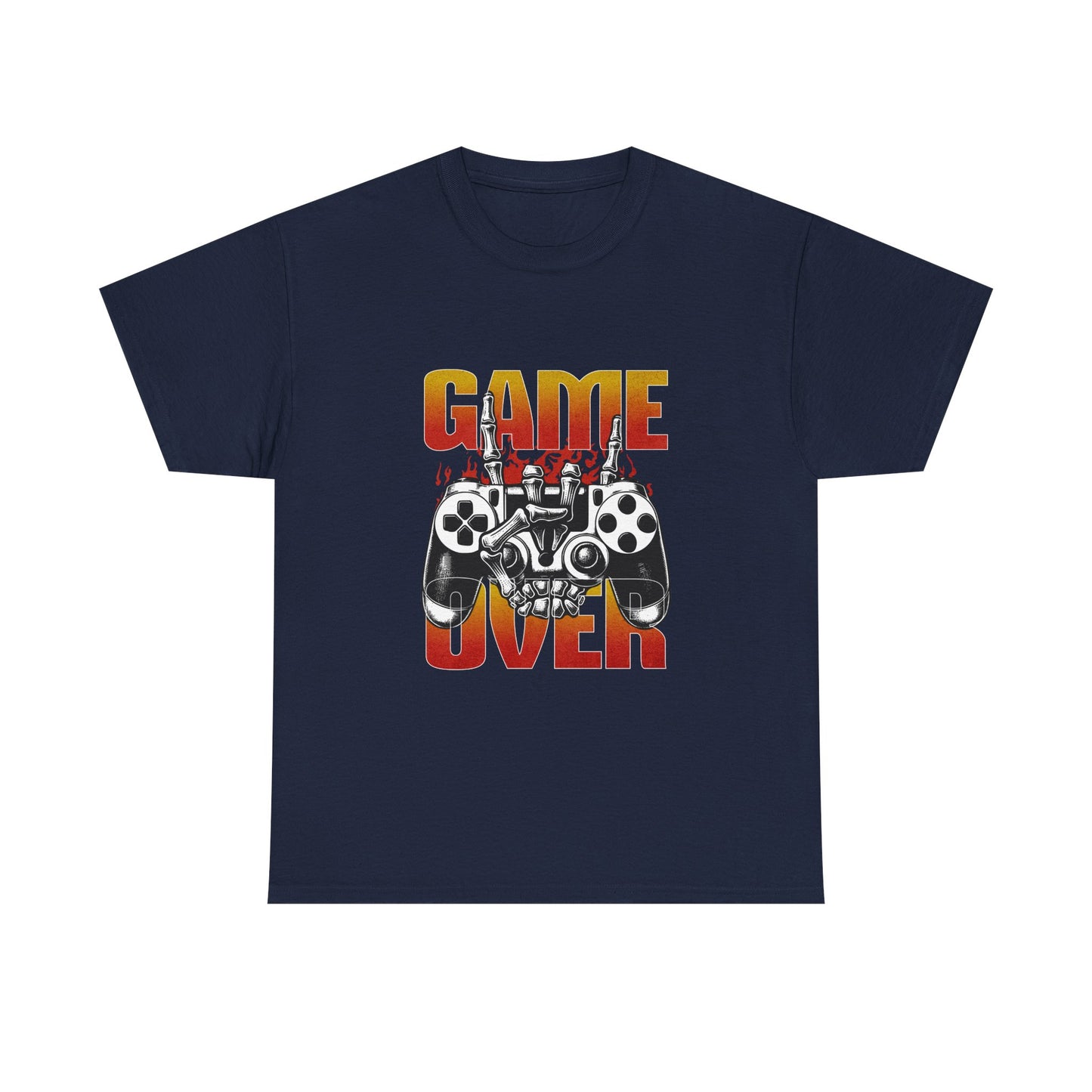 Game Over Skeleton Hand Arcade Gaming T Shirt Retro Gamer Tee