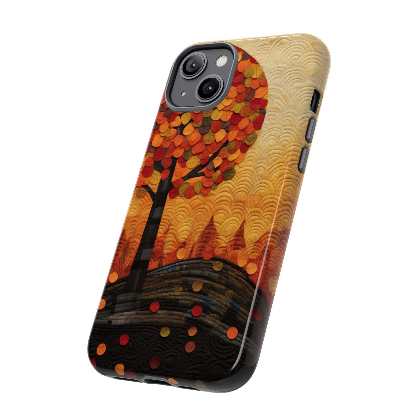 Autumn iPhone Case, Forest Embroidered Style Phone Case