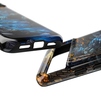 Stained Glass Stone Bridge and River Art Phone Case