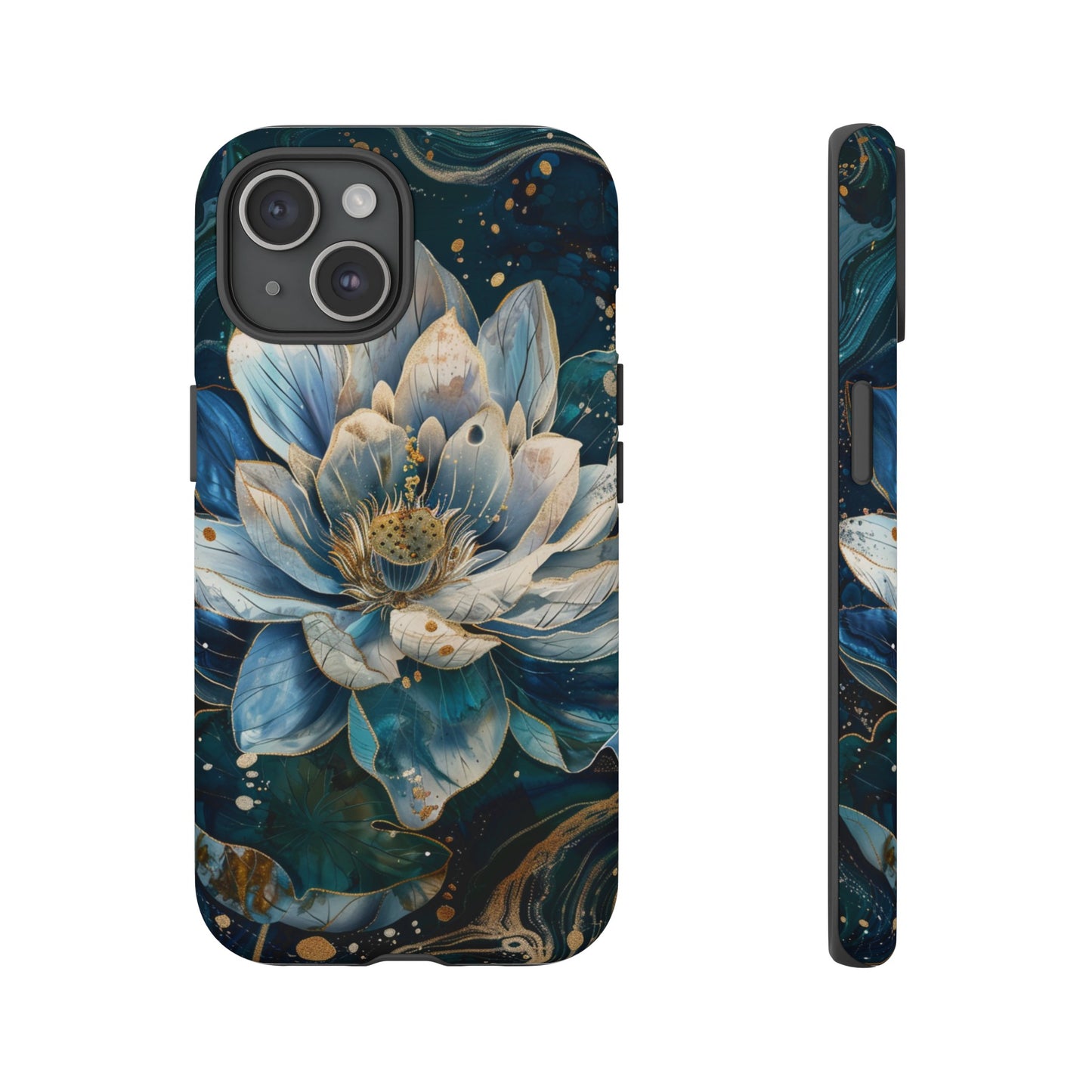 Zen Stained Glass Lotus Floral Design Phone Case