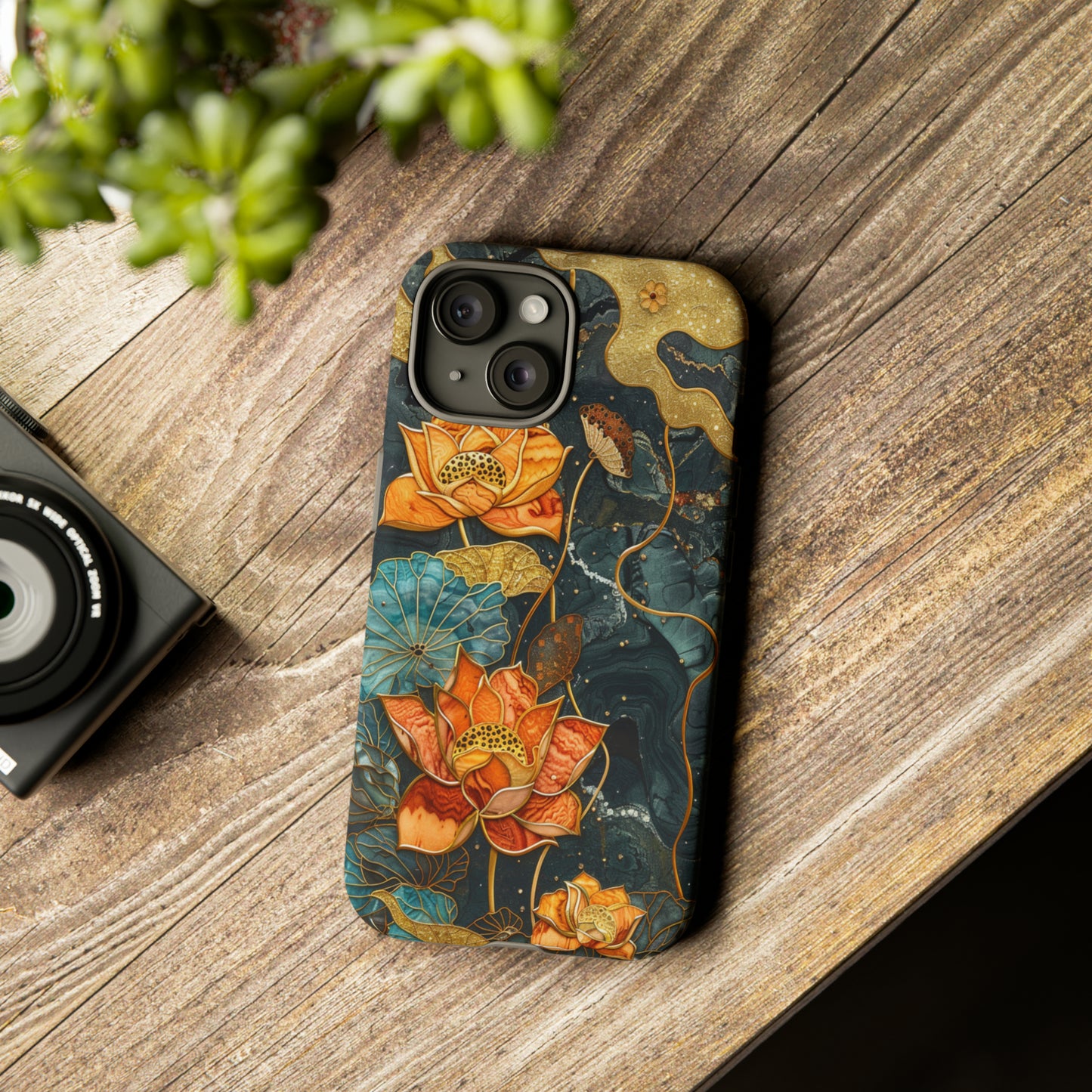 Chiyogami Floral Scroll Work Phone Case