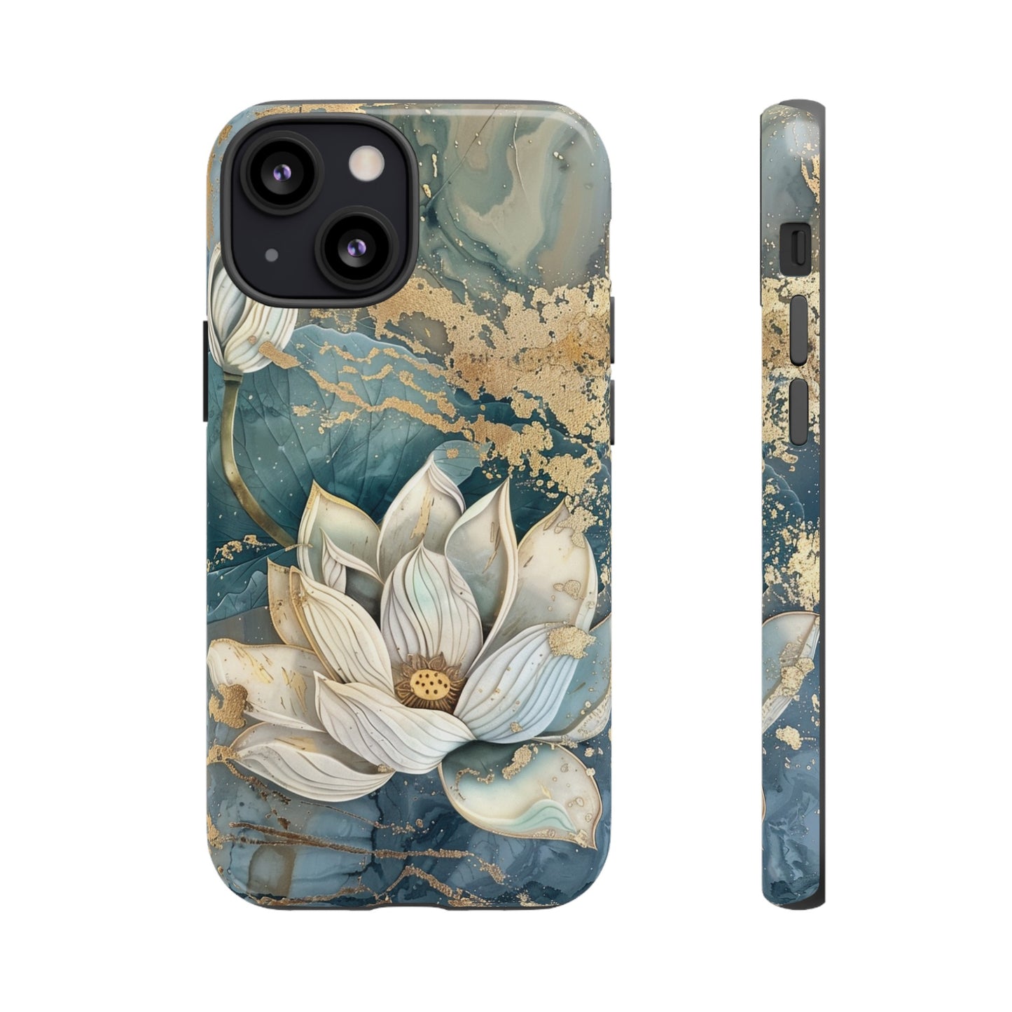 Zen Lotus Gold Floral Phone Case