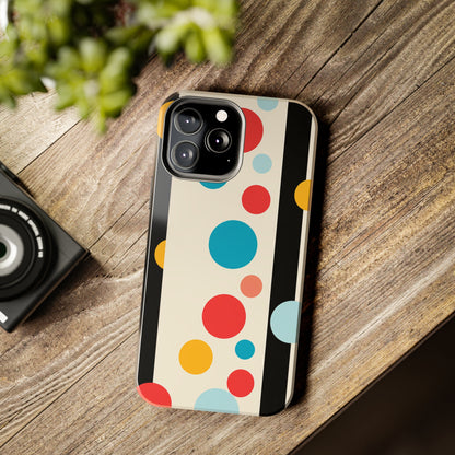 Classic Meets Creative: Abstract Polka Dots Tough Case for iPhone