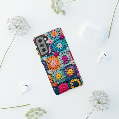 Vintage Crochet Blanket Look Phone Case