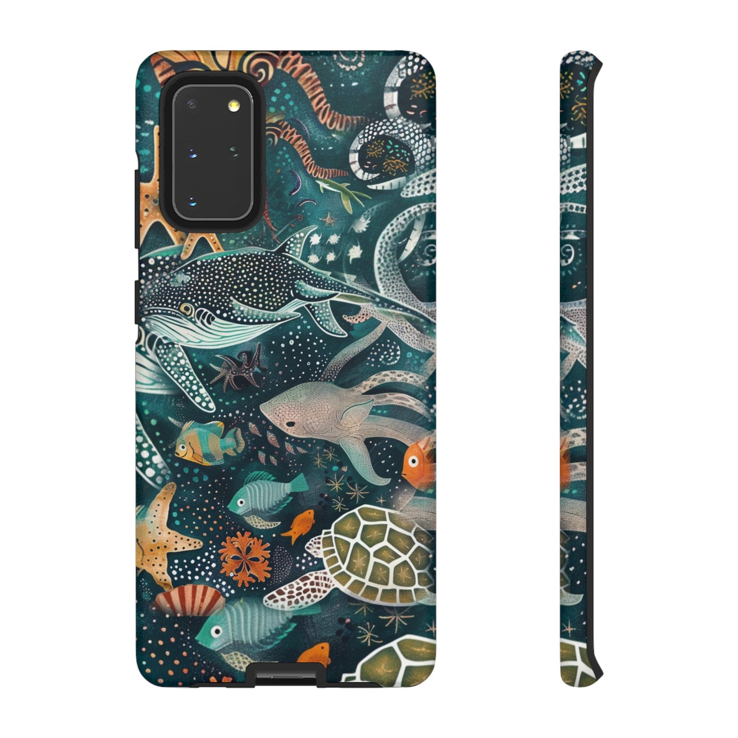 Undersea World Shark, Turtle, Manta Ray Phone Case