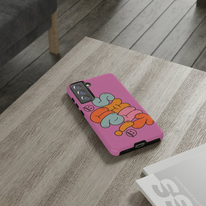 Shut Up Phone Case | Warm Retro Psychedelic Colors | For iPhone, Pixel, Samsung