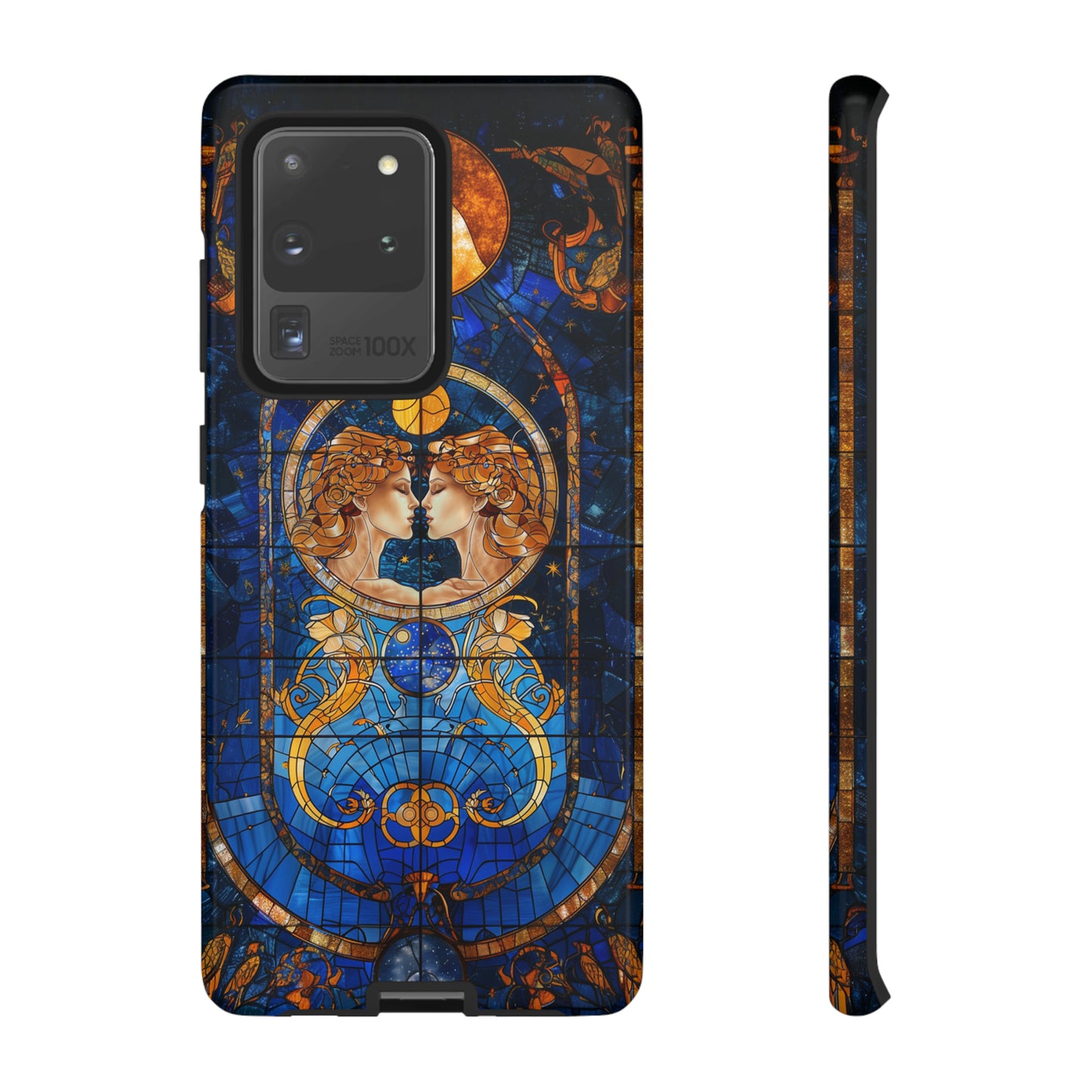 Gemini Astrology Stained Glass Phone Case