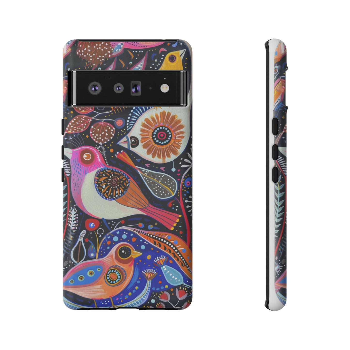 Mexican Style Bird Painting Phone Case