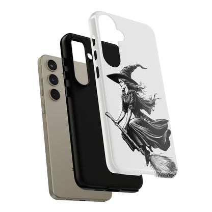 Vintage Halloween Witch on a Broom Spooky Phone Cover