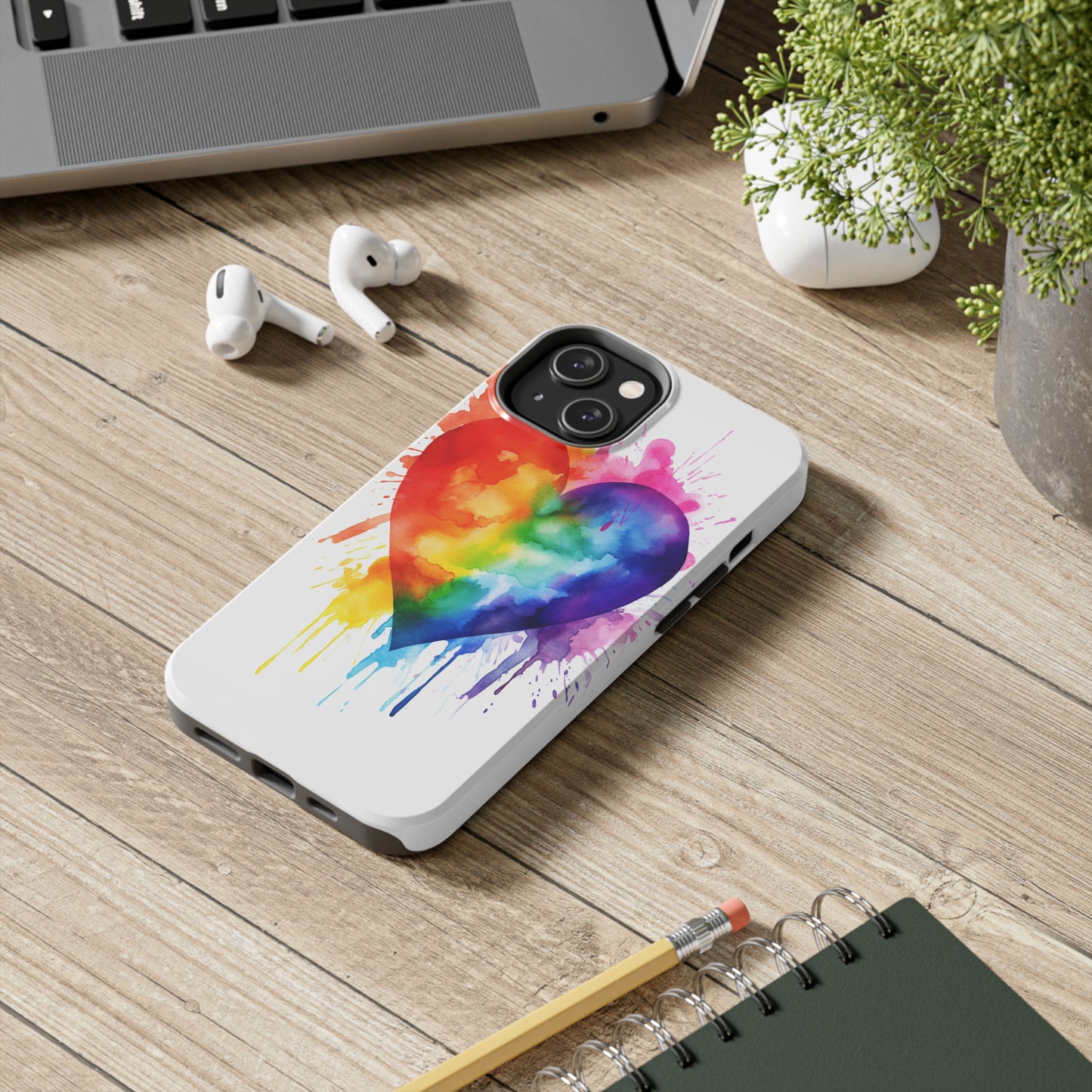 Gay Pride Rainbow Heart iPhone Case | Embrace Love, Equality, and LGBTQ+ Pride