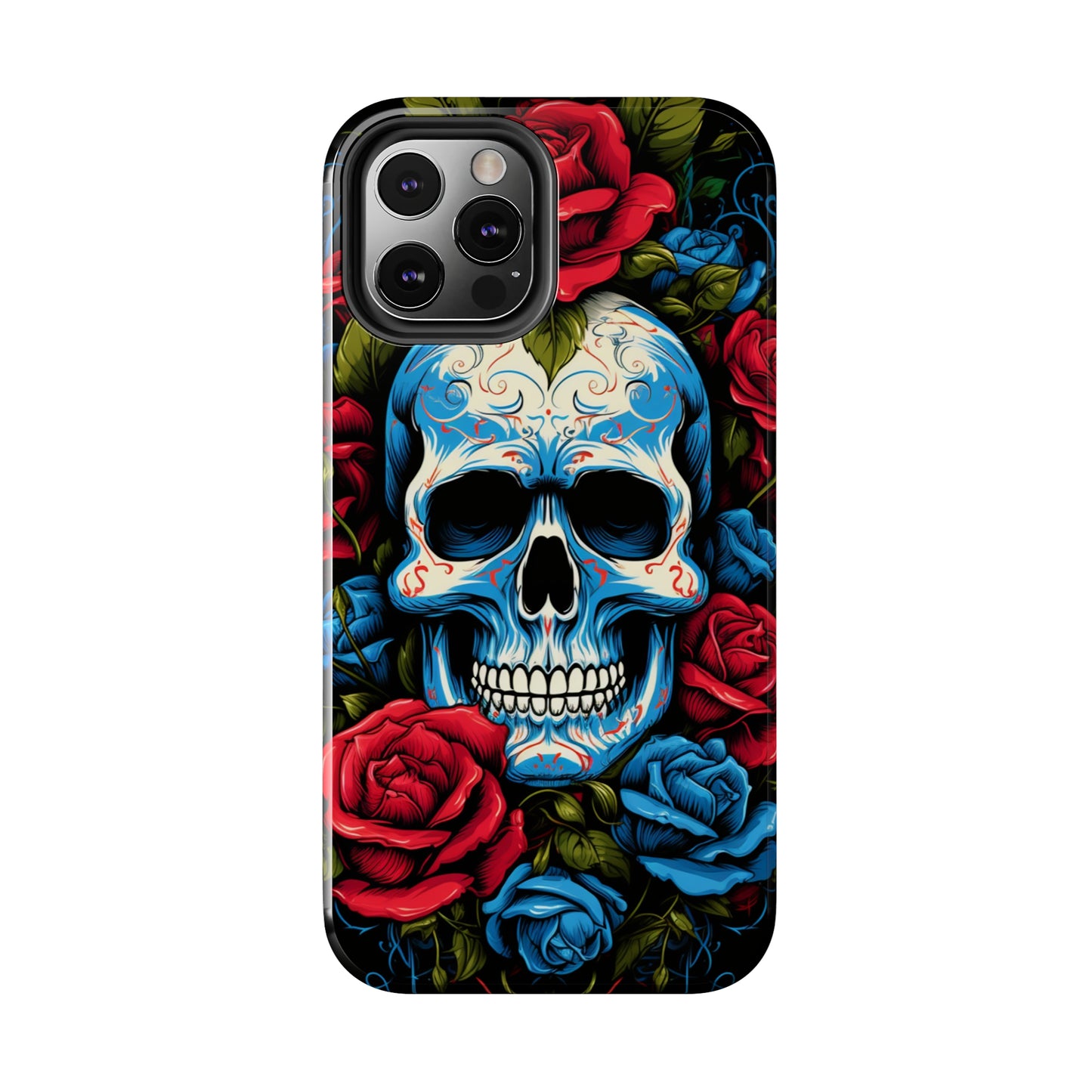 Skull and Roses iPhone Case | Edgy Elegance and Timeless Beauty