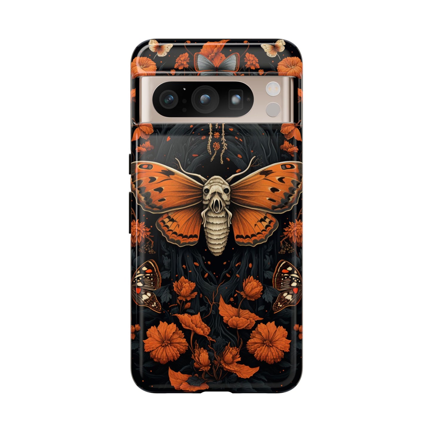 Eerie Elegance Halloween Goth Moth Phone Cover