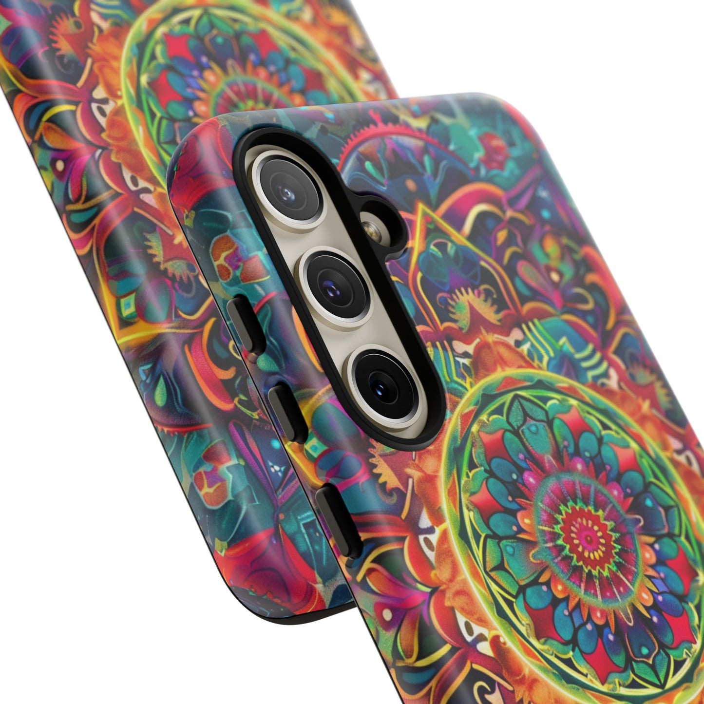 Cosmic Stained Glass Mandala Phone Case