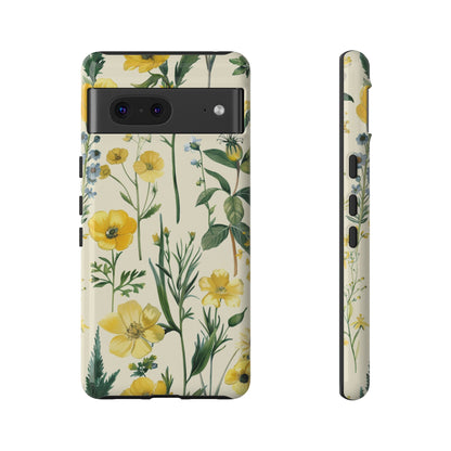 Floral Sage Yellow Wildflower Phone Case