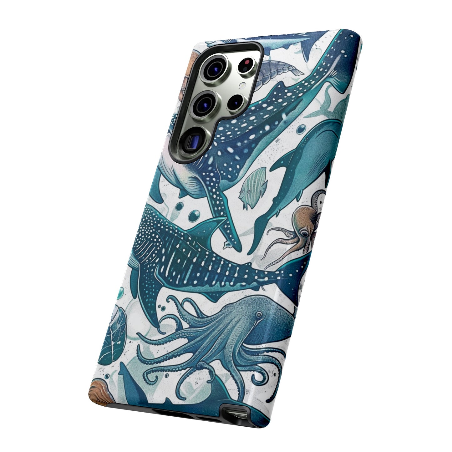 Undersea World Shark, Turtle, Manta Ray Phone Case