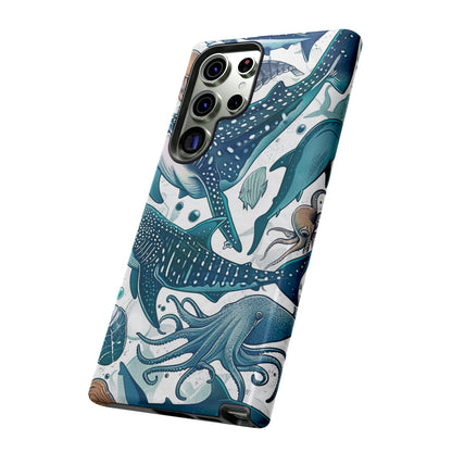 Undersea World Shark, Turtle, Manta Ray Phone Case