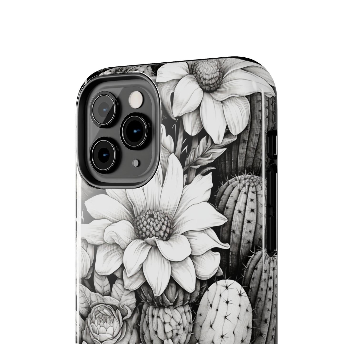Desert Blooms: Floral Cactus Fusion | Nature's Resilience iPhone Case