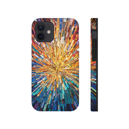 Stained Glass Sunburst Magic Tough iPhone Case | Embrace Vibrant Style and Reliable Protection