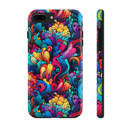 Psychedelic Rainbow Tough iPhone Case | Embrace Vibrant Style and Reliable Protection