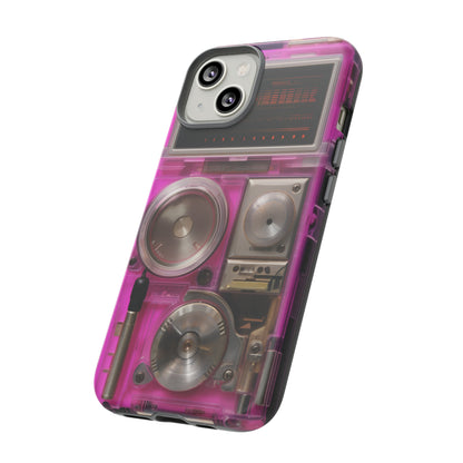 Cyberpunk Techno Gadget Walkman: Retro-Futuristic Premium Tough Phone Case | Iconic Style for iPhone, Samsung Galaxy, and Google Pixel