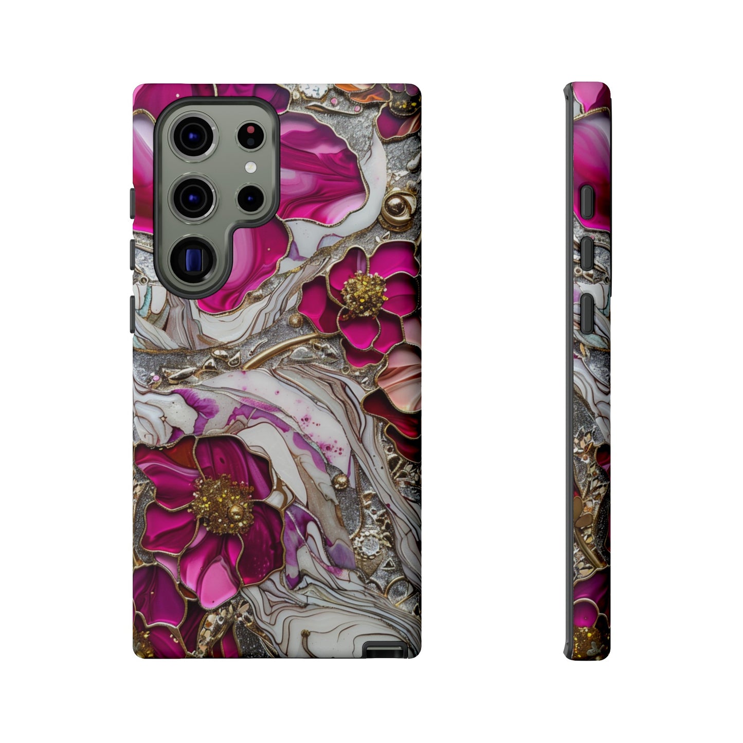 Stained Glass Magenta Floral Paisley Explosion Phone Case