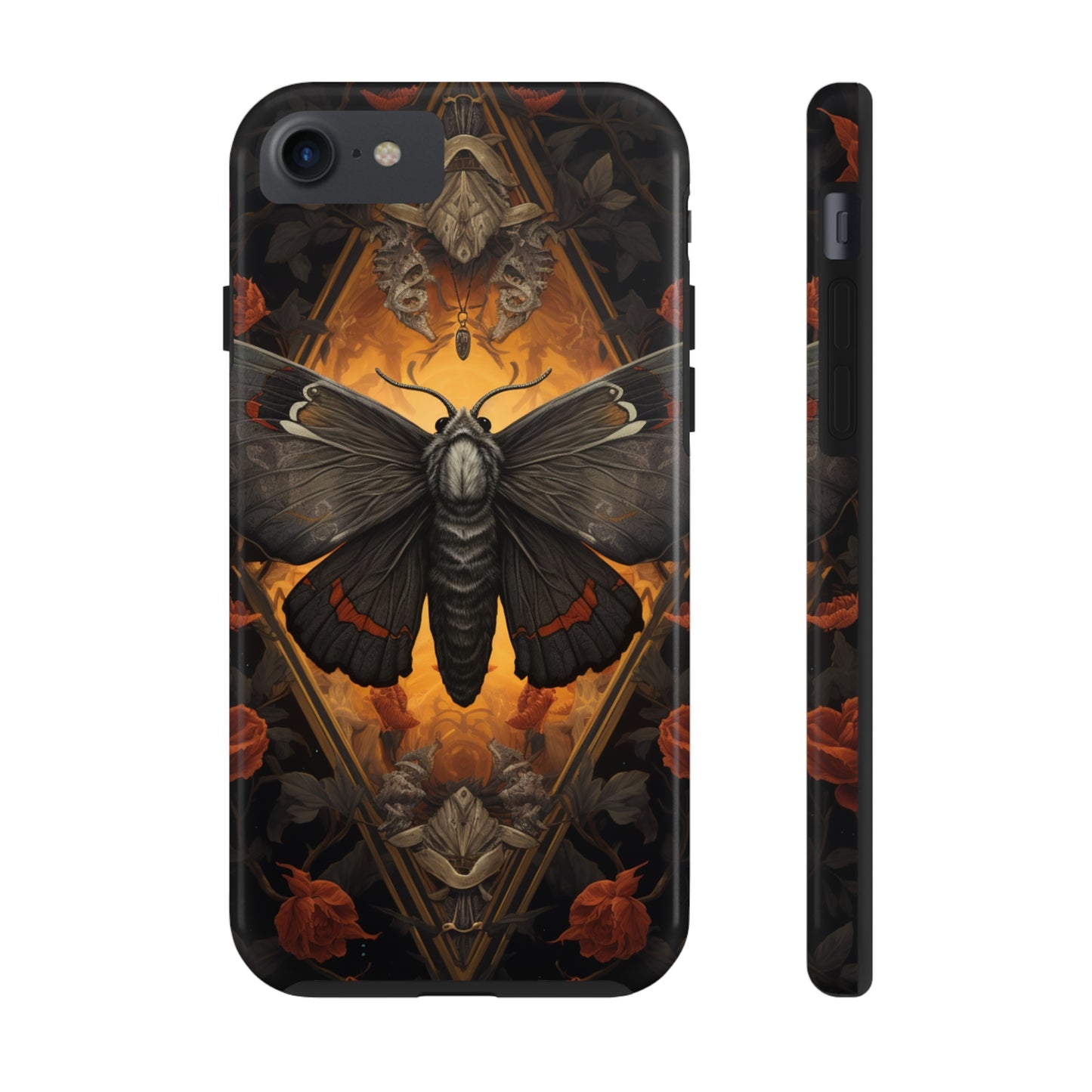 iPhone Case | Lost in Thought: Dark Academia Moth iPhone Tough Case