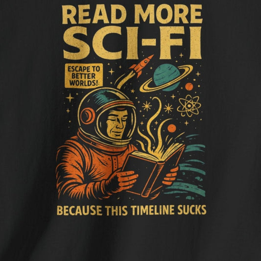 retro sci fi read more sci fi books t shirt