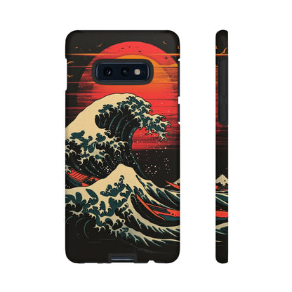 Great Wave off Kanagawa Retro Sunset