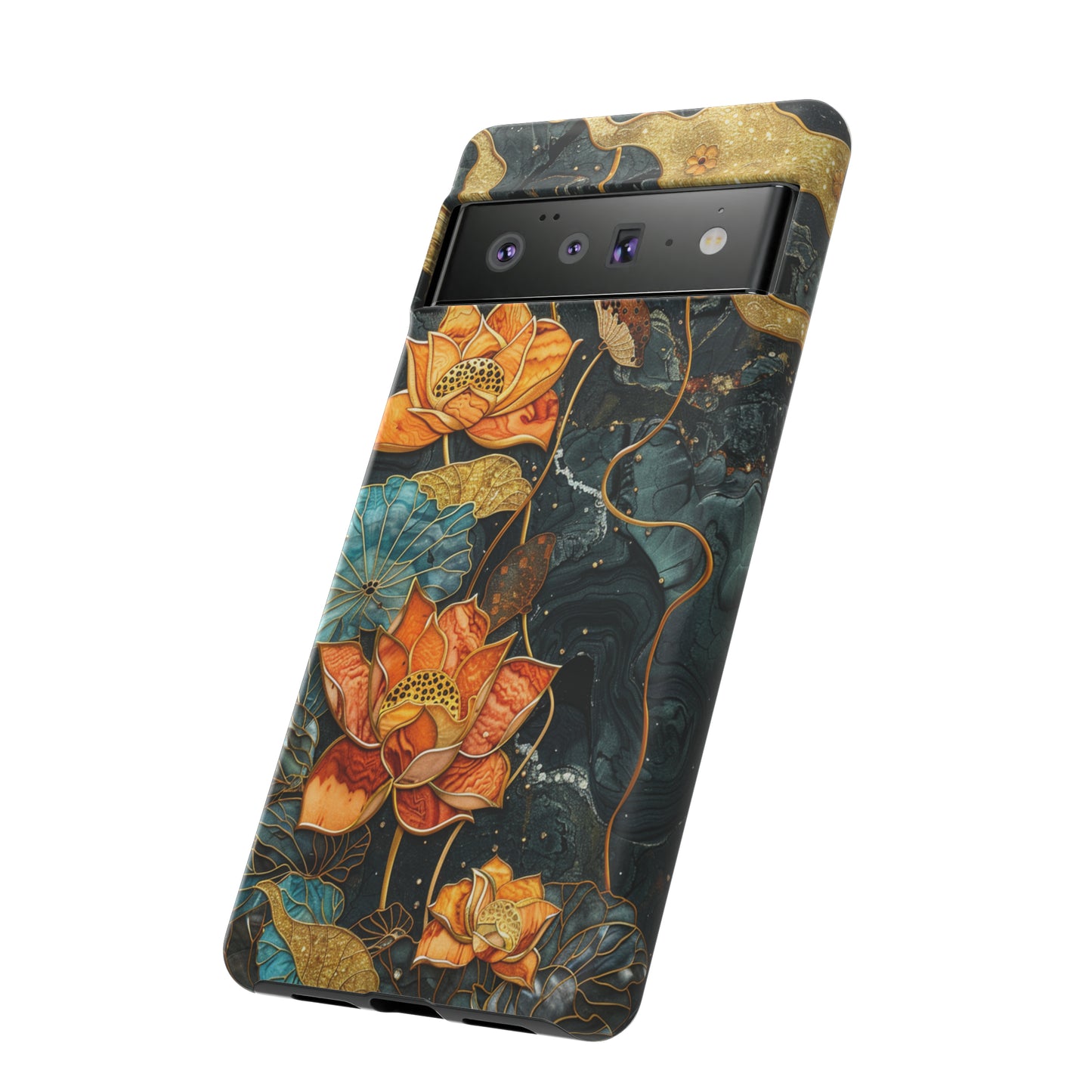 Chiyogami Floral Scroll Work Phone Case