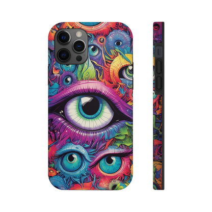 Psychedelic Eyeballs Phone Case for iPhone | Embrace a Trippy Visual Experience with Reliable Protection