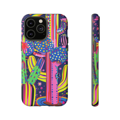 Retro 1960s Psychedelic Cactus Flowers Phone Case