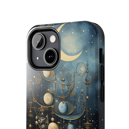 Esoteric Art Nouveau Moon Phases iPhone Case | Embrace the Mystical Beauty of Lunar Transitions