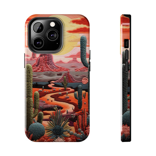 Cactus Desert Sunset iPhone Case