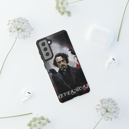 Nevermore Edgar Allen Poe, gothic Raven, Retro Samsung Galaxy Phone iPhone 15, 14 Plus 13 12 7 8 Se Horror Dark Academia Style goth Vibe