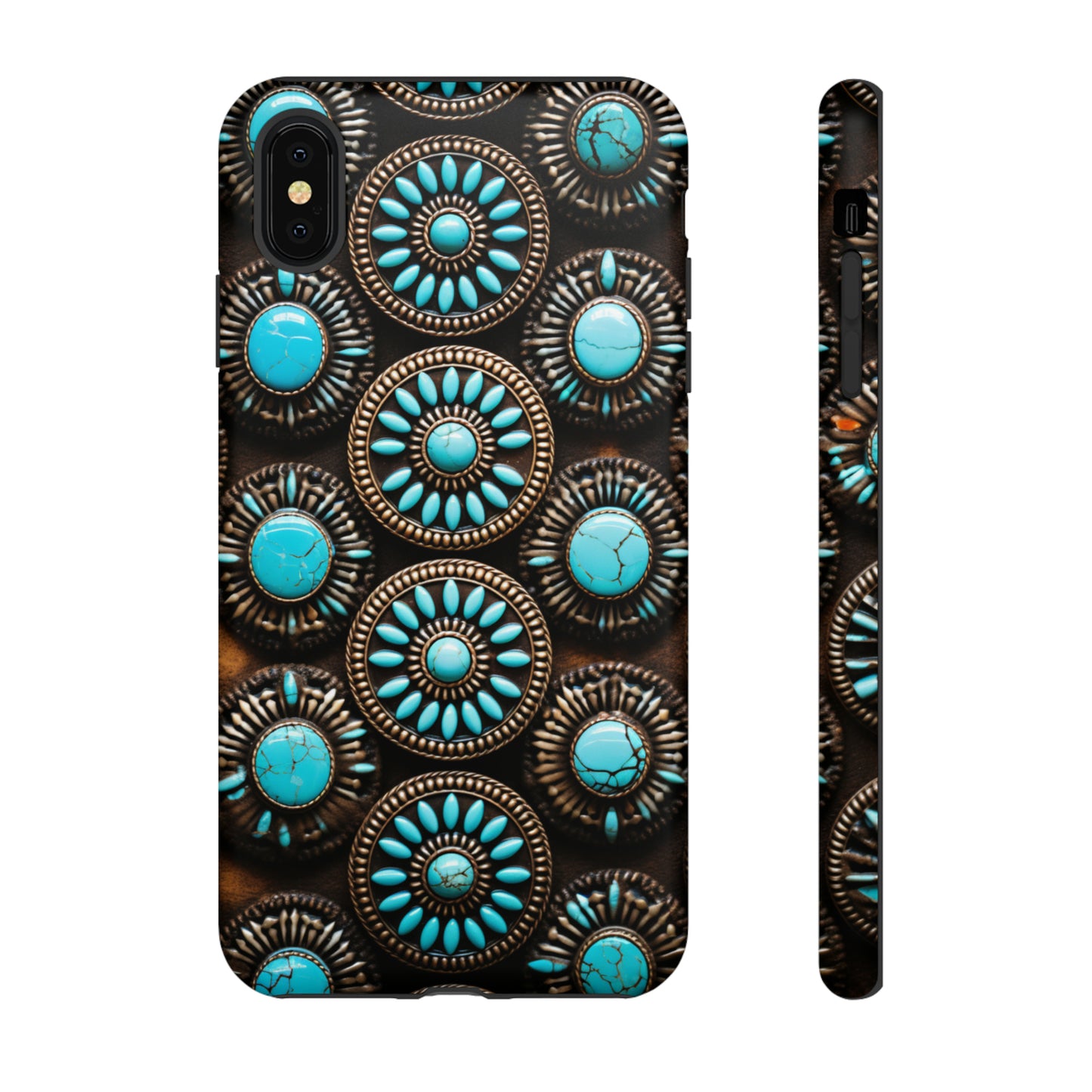 Vintage Navajo Native American Turquoise Concho Phone Case