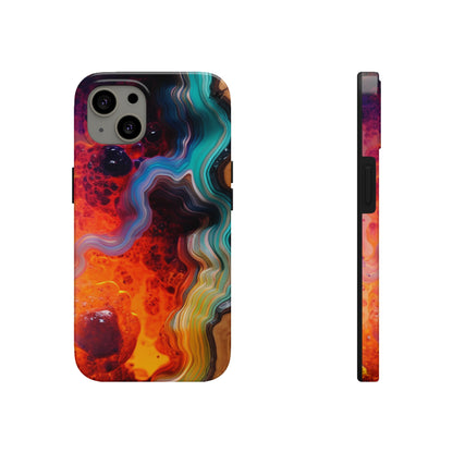 Faux Wood and Colorful Epoxy iPhone Case | Embrace the Beauty of Nature and Vibrant Artistry