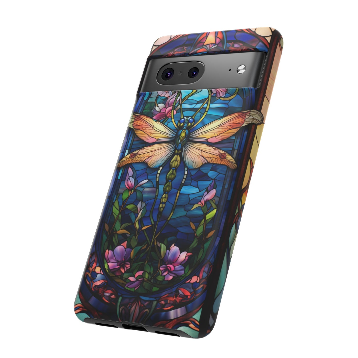 Art Nouveau Stained Glass Dragonfly Phone Case