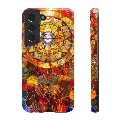 Cosmic Stained Glass Mandala Phone Case