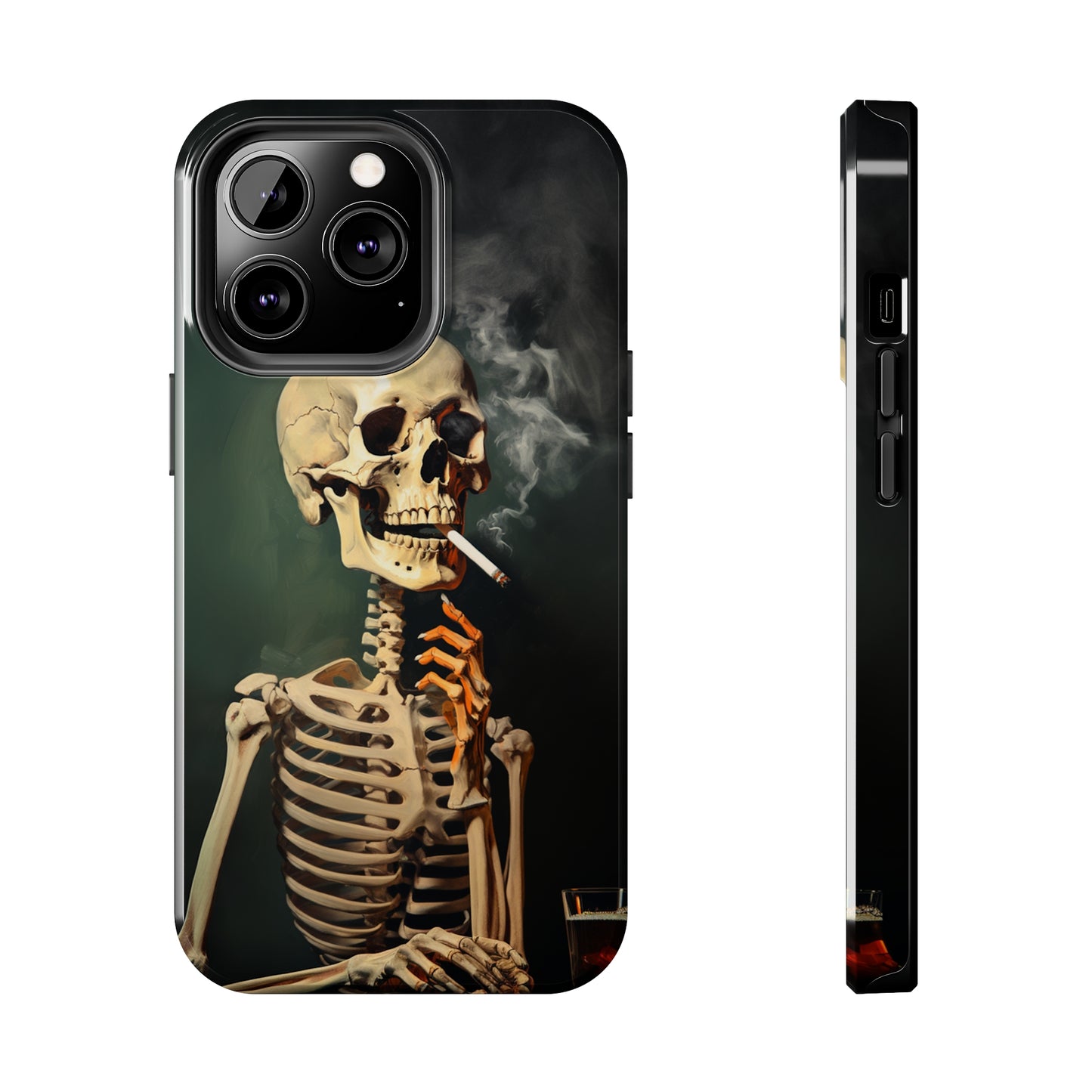 Smoking Skull iPhone Case | Edgy Style with a Mysterious Vibe for iPhone 11, 12, 13, 14, SE 2020 & Mor