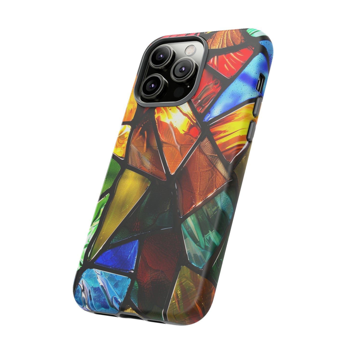 Color Explosion Abstract Stained Glass Phone Case