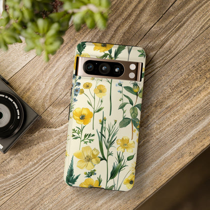 Floral Sage Yellow Wildflower Phone Case