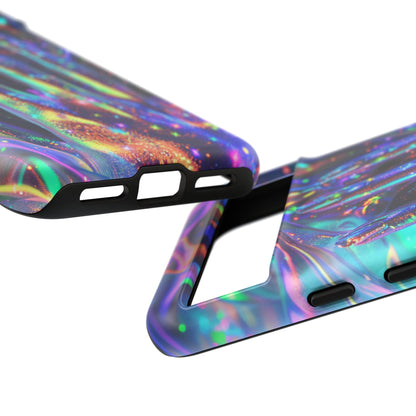 Marbled opalescent Holographic Print Phone Case