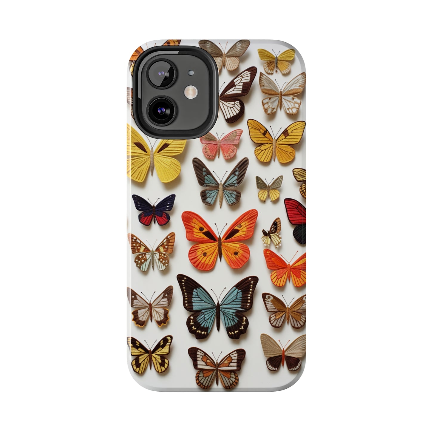 Elegant Embroidery: Delicate Butterfly iPhone Case – Crafted with Precision