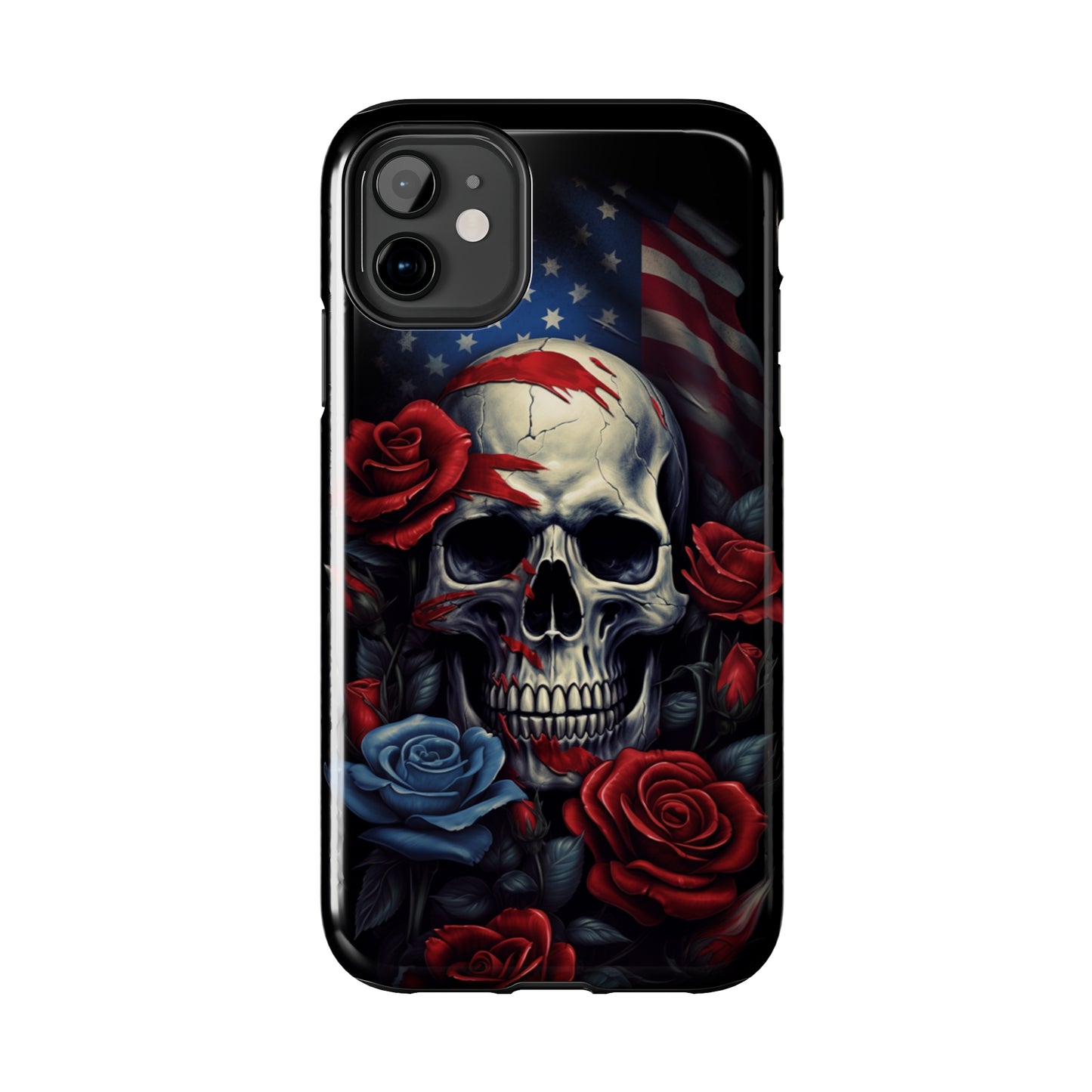 Skull USA Flag iPhone Case | Patriotic Edge with Stylish Protection