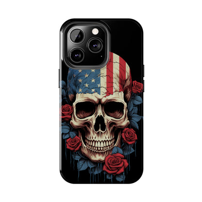 American Pride with an Edgy Spin: Skull USA Flag iPhone Case – Modern Protection Meets Patriotic Design