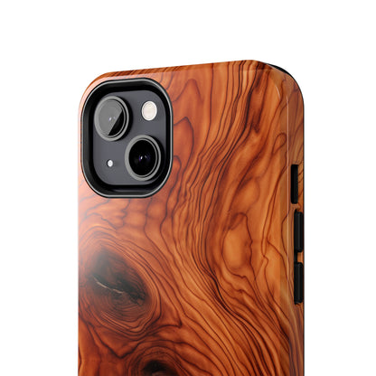 Elegant Timber: Faux Oak Wood Pattern | Dazzling Nature-Inspired iPhone Case