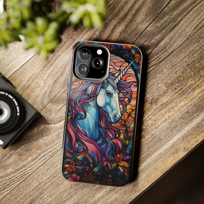 Unicorn Stained Glass iPhone Case | Mythical Beauty and Device Protection