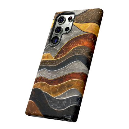 Abstract Gold and Silver Mountain Design Phone Case