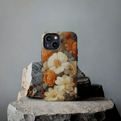 Vintage Floral Aesthetic Phone Tough Case Antique Print for iPhone 14 11 Pro 12 13 XR XS X 7+ 8 Boho Nature Flowers Cottage Core